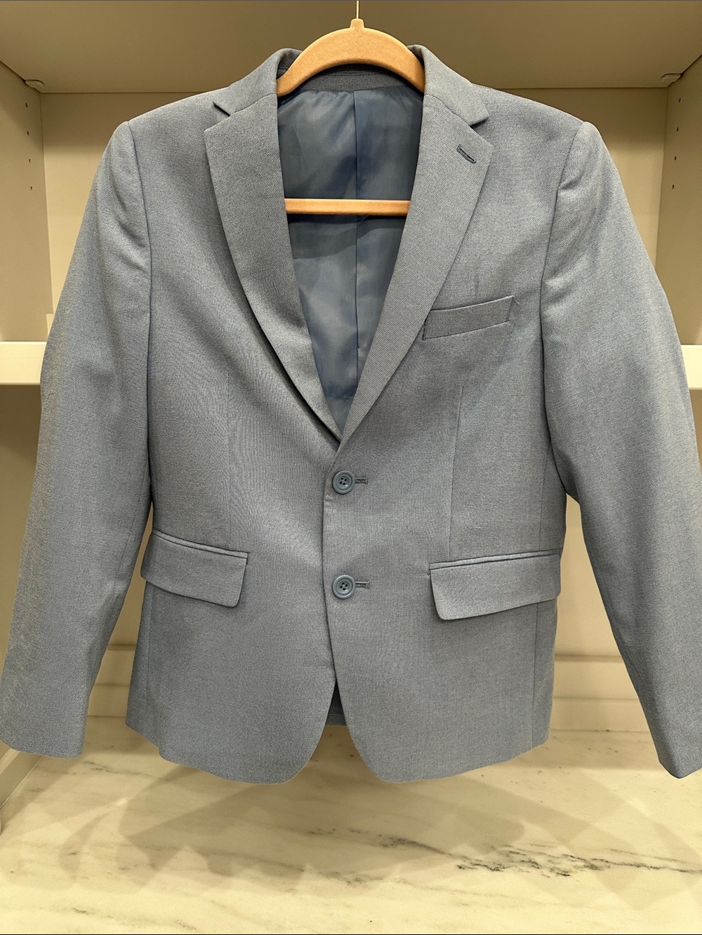 Haggar boys size 12 light Blue Two-Button Blazer. Like new